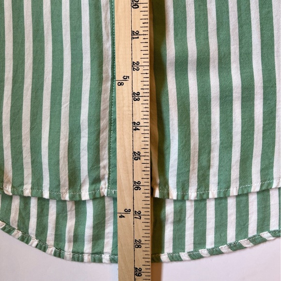 Beach Lunch Lounge Sleeveless Collared Button Down Striped Lightweight Tunic - Picture 11 of 11